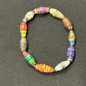 Colorful Paper Bead Bracelet